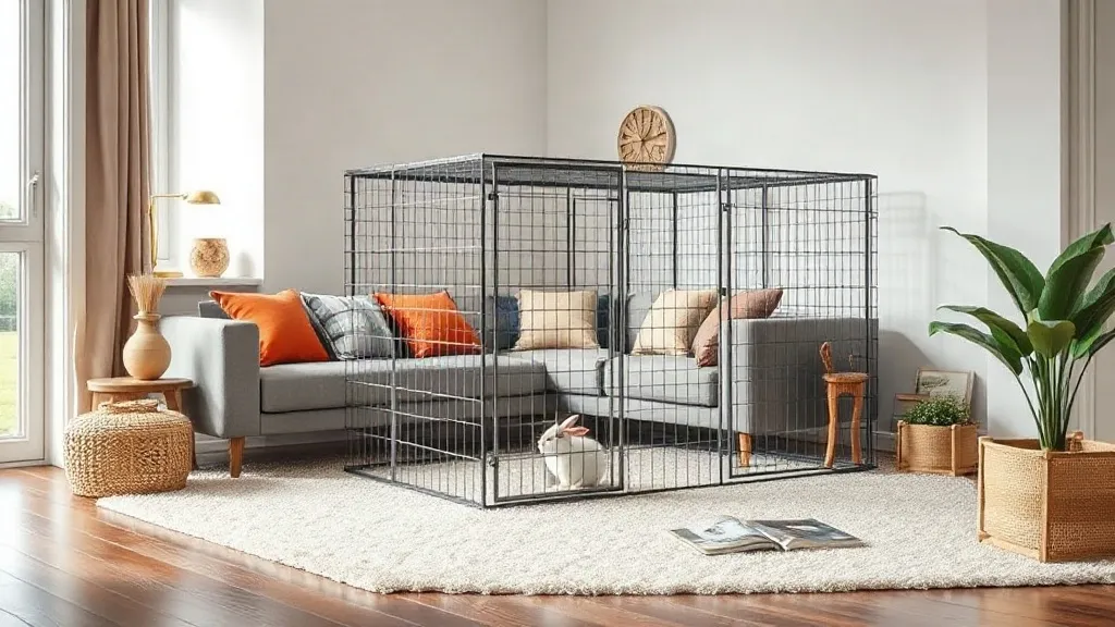 Enclos lapin d’intérieur : les meilleurs enclos modulables pour le salon
