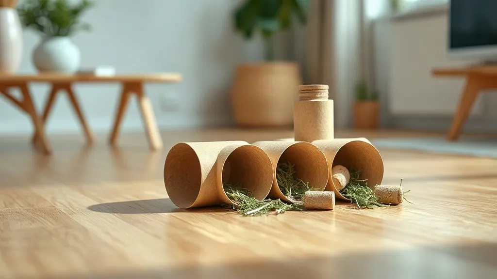Fabriquer un jeu d’intelligence pour lapin avec des rouleaux de papier toilette